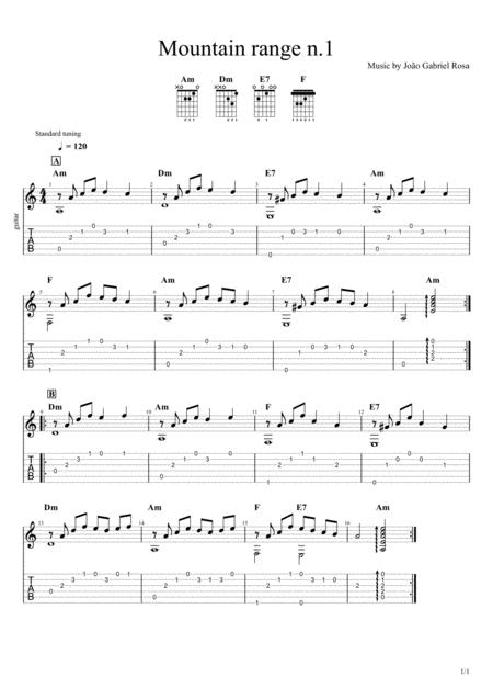 Free Sheet Music Mountain Range N 1