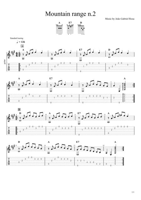 Free Sheet Music Mountain Range N 2