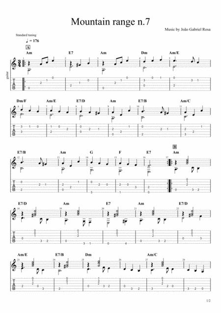 Free Sheet Music Mountain Range N 7