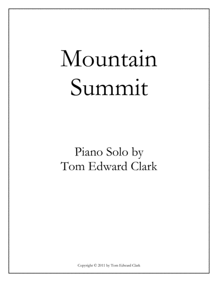Free Sheet Music Mountain Summit