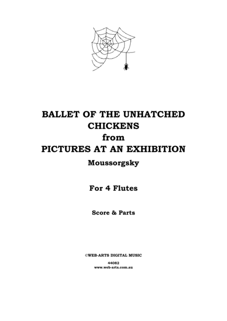 Moussorgsky Ballet Of The Unhatched Chickens For 4 Flutes Sheet Music