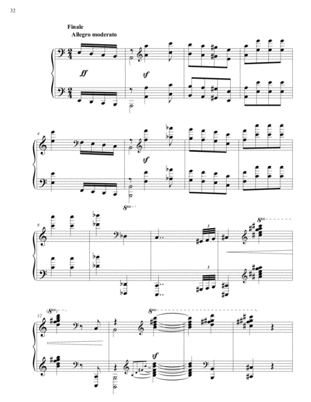 Movement Iv From Piano Sonata No 1 In A Minor Sheet Music