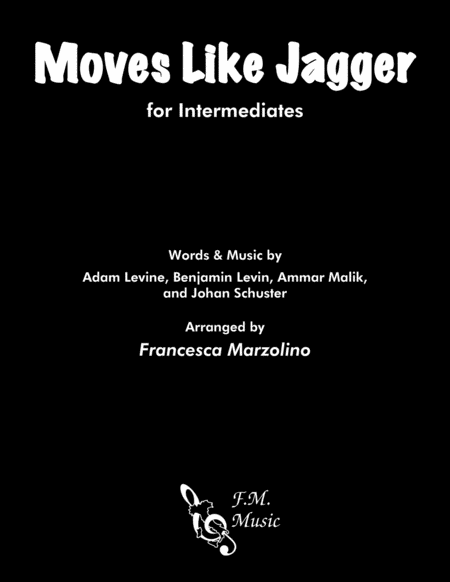 Moves Like Jagger Intermediate Piano Sheet Music