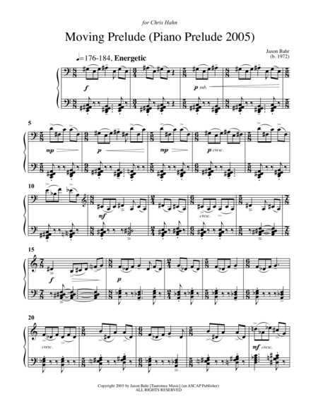 Free Sheet Music Moving Prelude