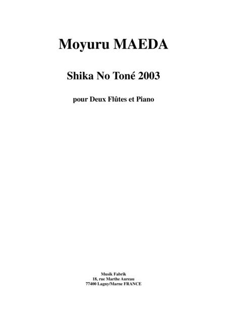 Moyuru Maeda Shika No Tone For Two Flutes And Piano Sheet Music