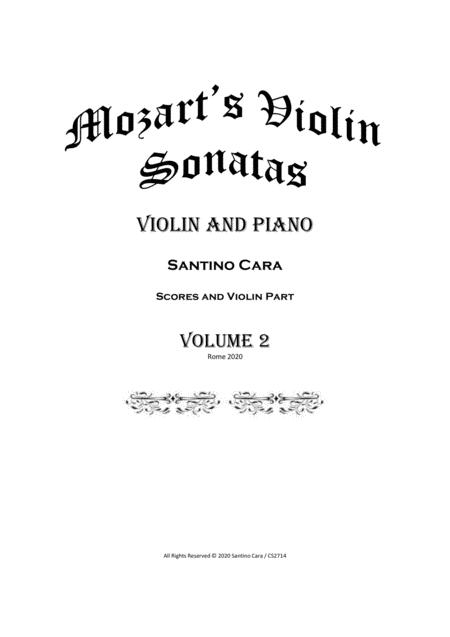 Mozart 11 Violin Sonatas Book 2 For Violin And Piano Scores And Part Sheet Music