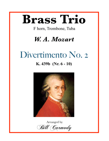 Mozart Divertimento Nr 2 K 439b Flexible Brass Trio Sheet Music