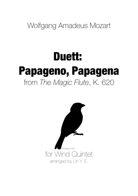 Free Sheet Music Mozart Duett Papageno Papagena For Wind Quintet Arr Lin Y E