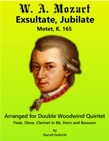 Free Sheet Music Mozart Exsultate Jubilate For Woodwind Quintet