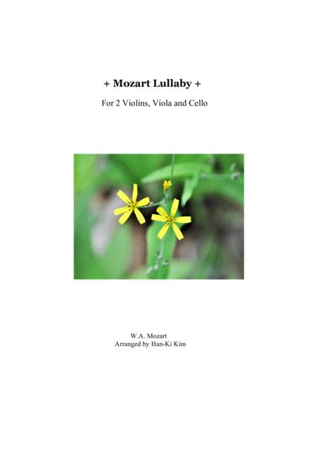 Mozart Lullaby For String Quartet Sheet Music