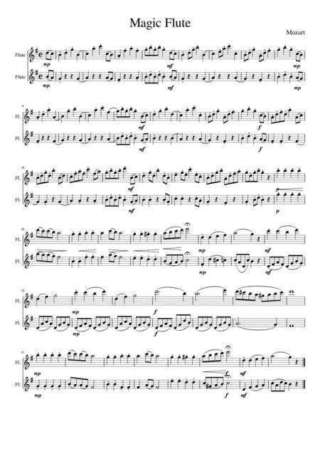 Free Sheet Music Mozart Magic Flute