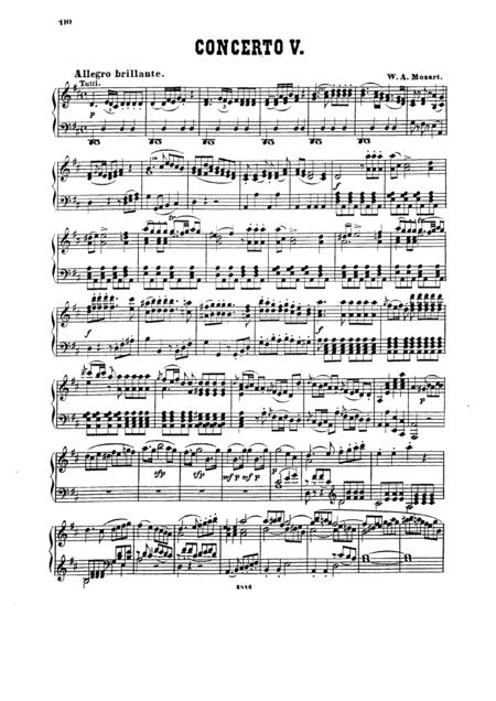 Free Sheet Music Mozart Piano Concerto No 26 In D Major Coronation K 537 Piano Solo