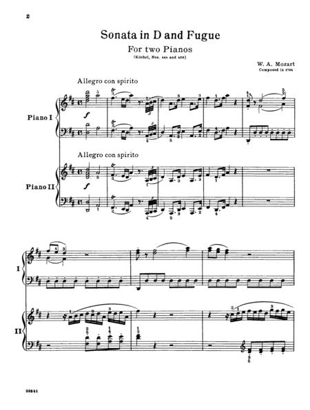 Mozart Sonata In D Major K 428 426 2 Piano Sheet Music