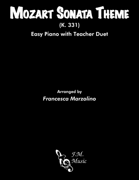 Mozart Sonata Theme Easy Piano With Duet Sheet Music