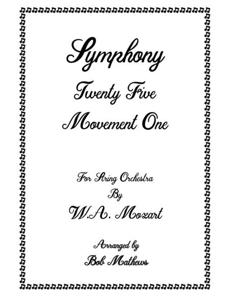 Mozart Symphony 25 1st Movement For String Orchestra Sheet Music