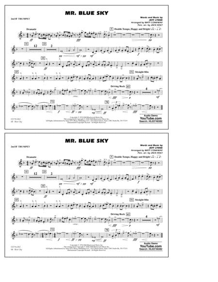 Free Sheet Music Mr Blue Sky Arr Matt Conaway 2nd Bb Trumpet