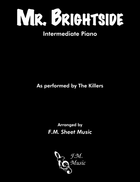 Free Sheet Music Mr Brightside Intermediate Piano