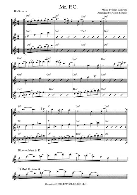 Mr P C Lead Sheet In Bb Sheet Music