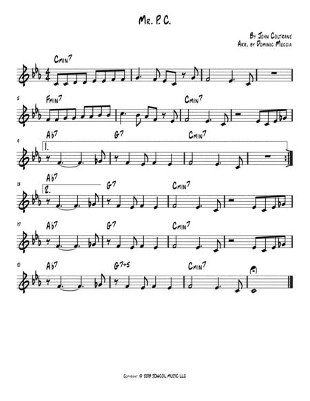 Free Sheet Music Mr P C Treble Clef