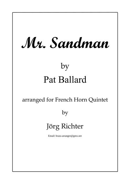 Mr Sandman Fr Horn Quintett Sheet Music