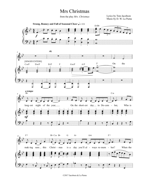 Free Sheet Music Mrs Christmas