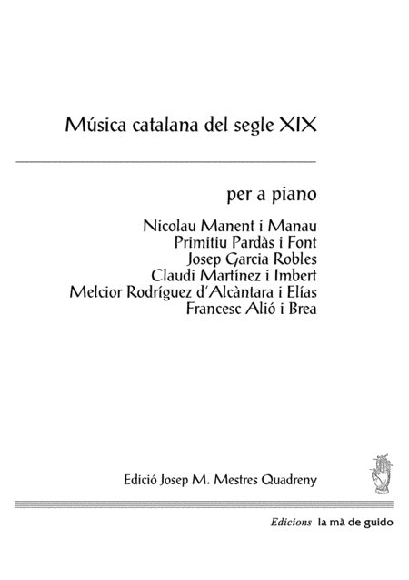 Free Sheet Music Msica Catalana Del Segle Xix