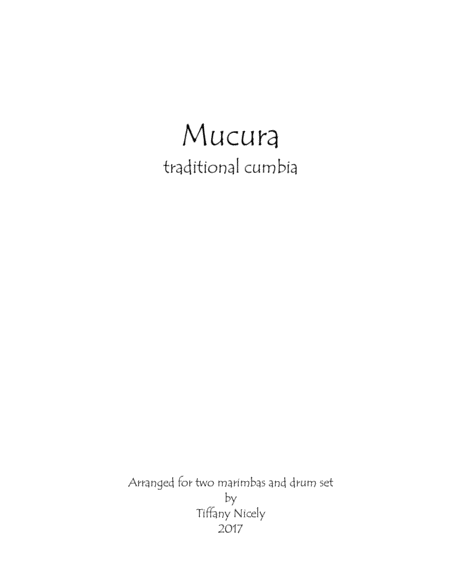 Mucura Marimba Ensemble Sheet Music