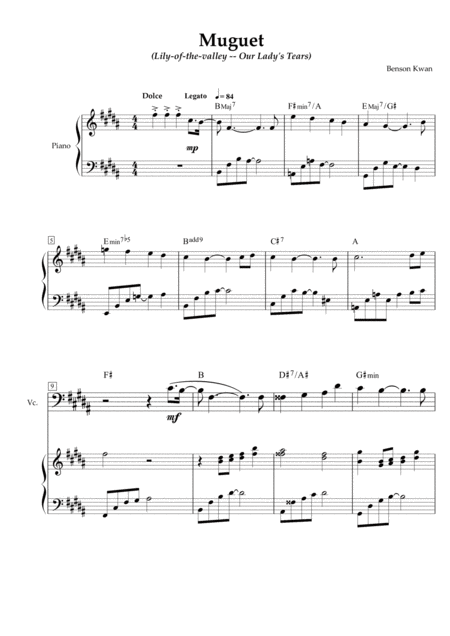 Muguet Piano Cello And Flute Trio Sheet Music