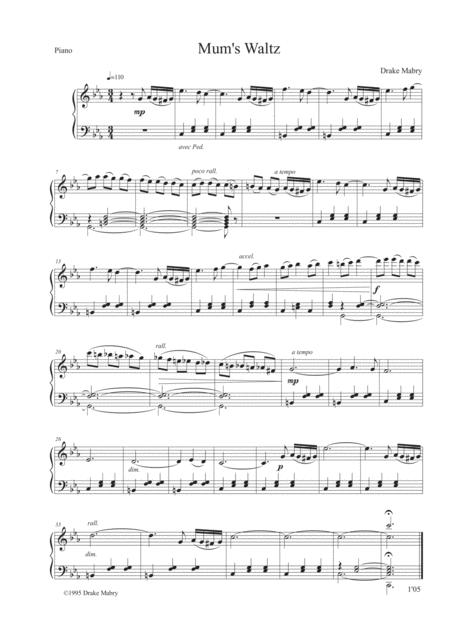 Free Sheet Music Mums Waltz