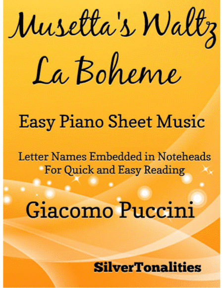 Musettas Waltz La Boheme Easy Piano Sheet Music Sheet Music