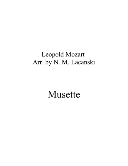 Musette Sheet Music