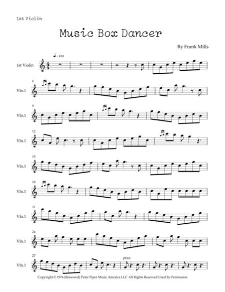 Music Box Dancer Arranged For String Quartet Sheet Music