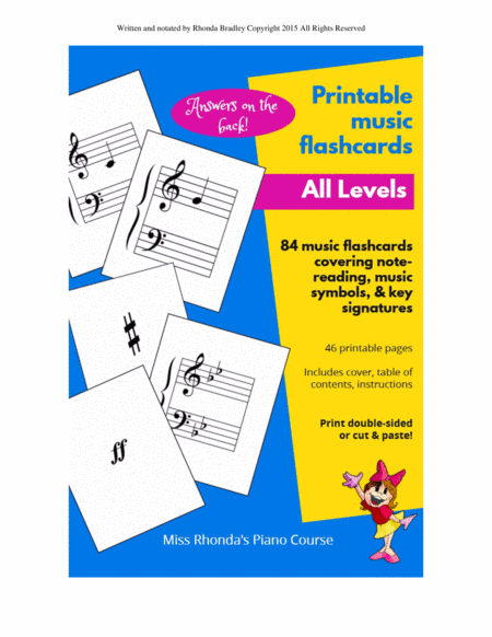 Free Sheet Music Music Flashcards For All Student Levels Printable