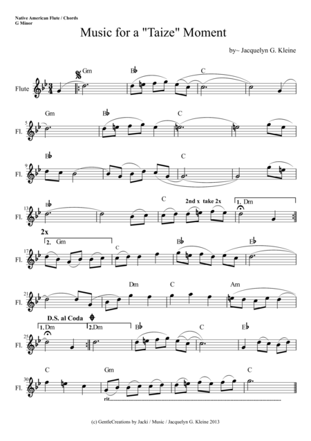 Music For A Taize Moment Sheet Music