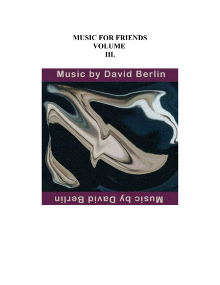 Music For Friends Vol 3 Sheet Music