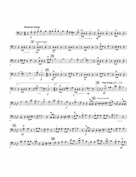 Music From Aladdin Arr Johnnie Vinson Pt 4 Cello Sheet Music