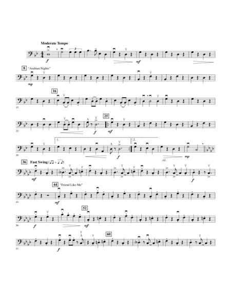 Music From Aladdin Arr Johnnie Vinson Pt 5 Cello Sheet Music