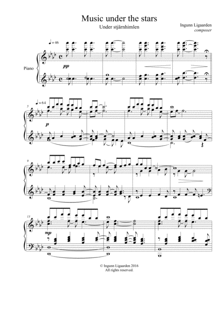 Free Sheet Music Music Under The Stars