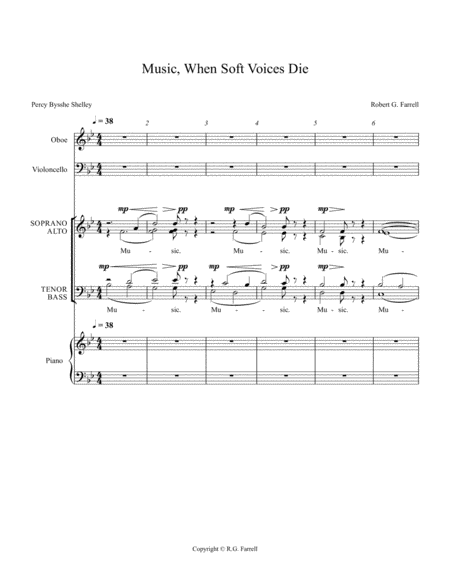 Music When Soft Voices Die Sheet Music