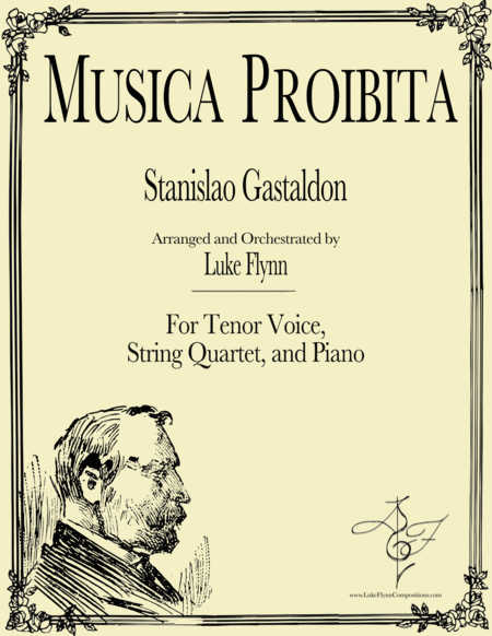 Musica Proibita For Tenor Voice String Quartet And Piano Sheet Music