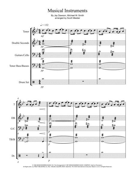 Musical Instruments For Steel Band Sheet Music