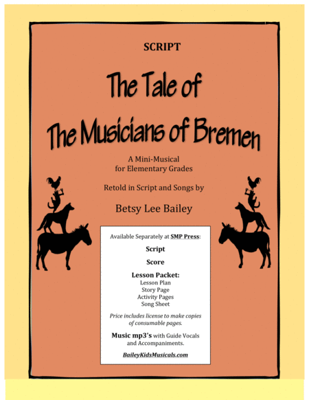 Musicians Of Bremen Childrens Musical Script Sheet Music