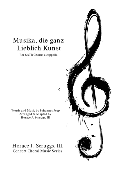 Musika Die Ganz Lieblich Kunst Music Thou Most Noble Art Sheet Music