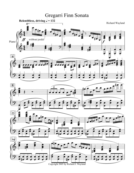 Mussorgsky Night On Bald Mountain For Piano Quartet Sheet Music