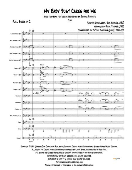 My Baby Just Cares For Me Bass Trombone Feature Full Score Set Of Parts Sheet Music