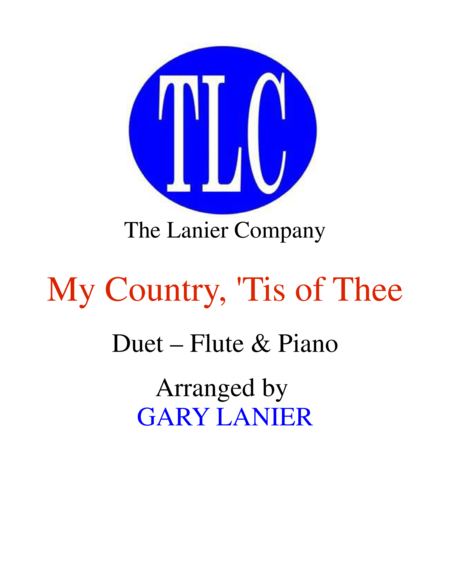 My Country Tis Of Thee Duet Flute And Piano Score And Parts Sheet Music