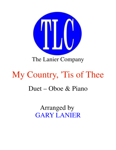 Free Sheet Music My Country Tis Of Thee Duet Oboe And Piano Score And Parts