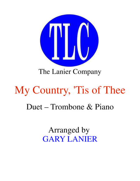 My Country Tis Of Thee Duet Trombone And Piano Score And Parts Sheet Music