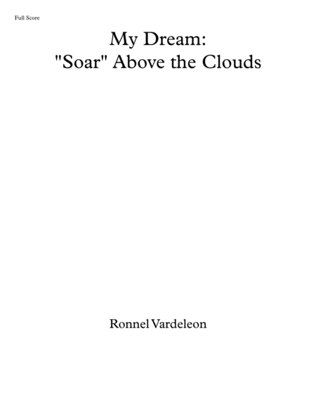 My Dream Soar Above The Clouds Sheet Music