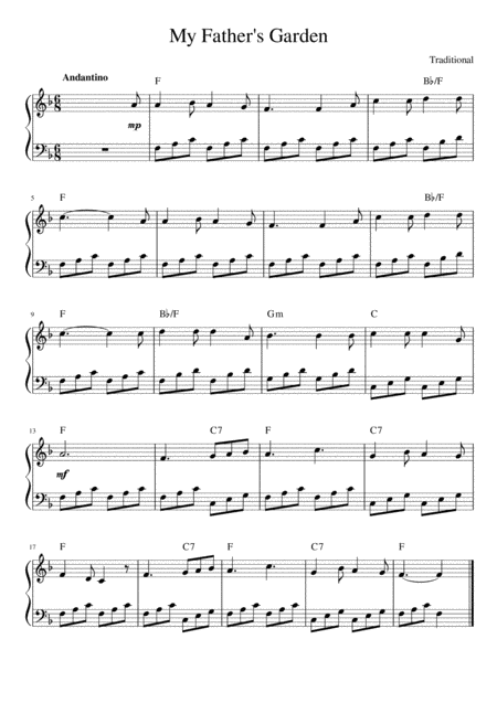 My Fathers Garden Sheet Music